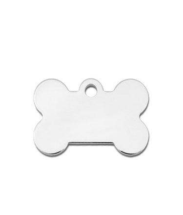 ID Tag Bone Small Chrome -